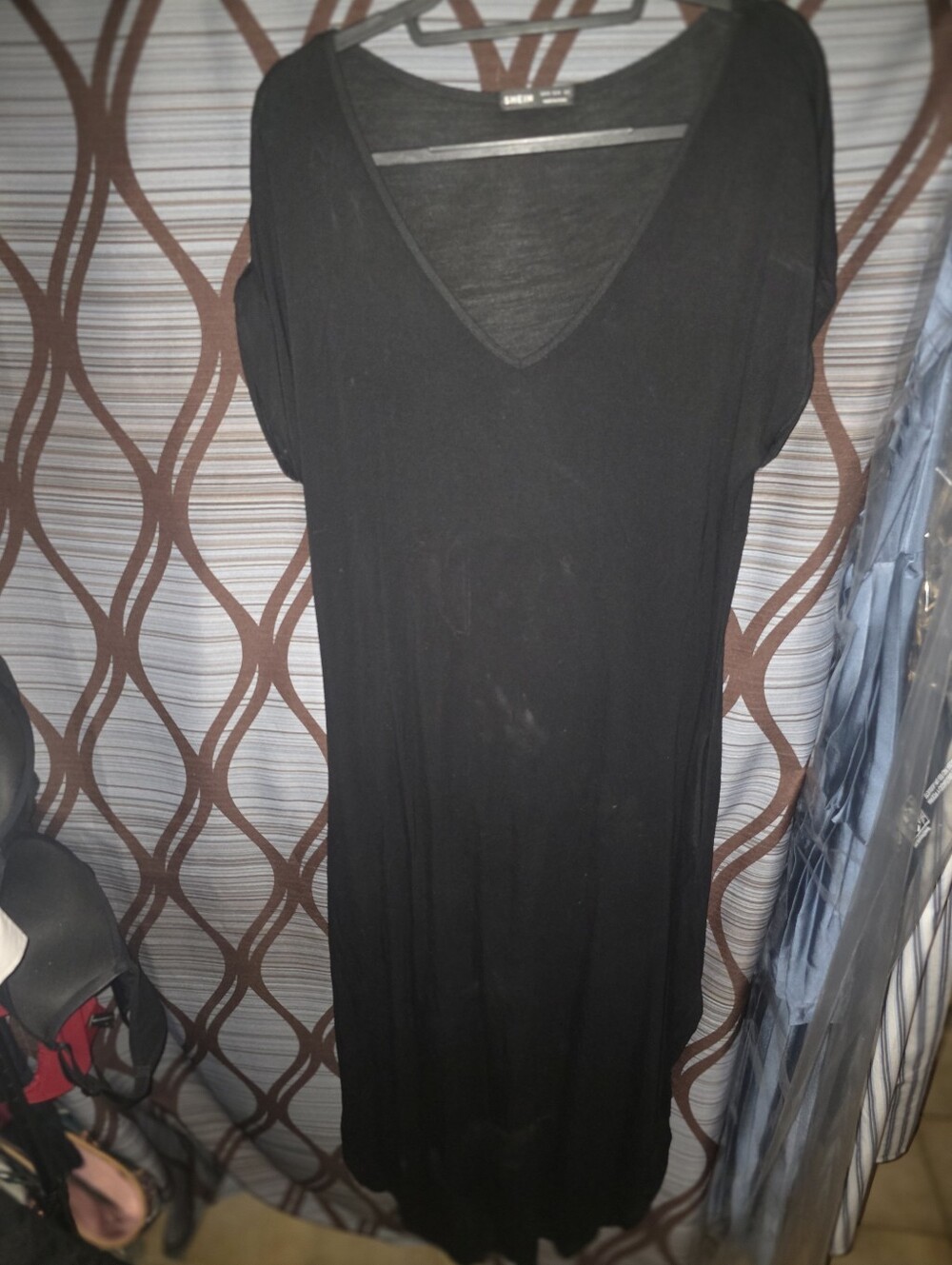 Black V-Neck Maxi Dress